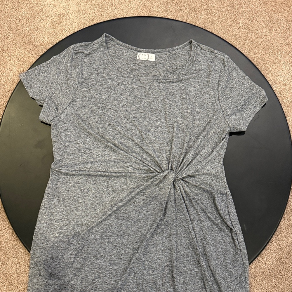 Maurices Heather Gray Twist-Knot Short Sleeve Tee